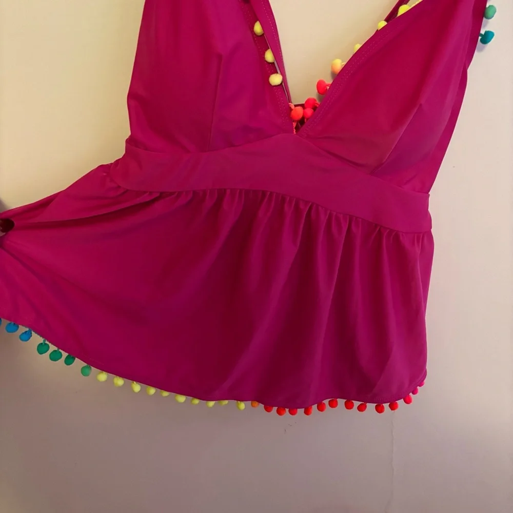 🏖️ PLUS Pom-Pom Tankini 🏖️ - Picture 5 of 8